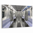 Sleek Modern Subway Interior Wall Art - Urban Transit Canvas Print
