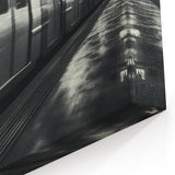 Monochrome Subway Train Art - Modern Urban Transit Wall Decor
