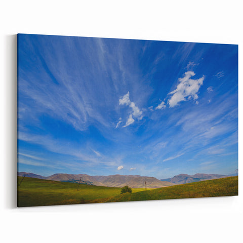 Skyscape Canvas Wall Art - Scenic Sky Landscape Print with Cloudscape
