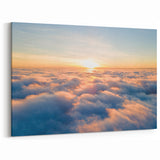 Sunrise Cloudscape Canvas - Dreamy Sky and Cloud Wall Art Decor