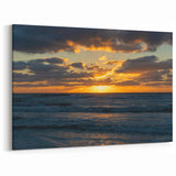 Sunset Seascape Canvas - Dramatic Sky and Ocean Wall Art Decor