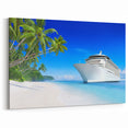 Tropical Cruise Ship Wall Art - Coastal Retreat Nautical Decor