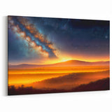 Cosmic Sunrise Skyscape - Mystical Sky and Landscape Canvas Art