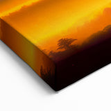 Cosmic Sunrise Skyscape - Mystical Sky and Landscape Canvas Art