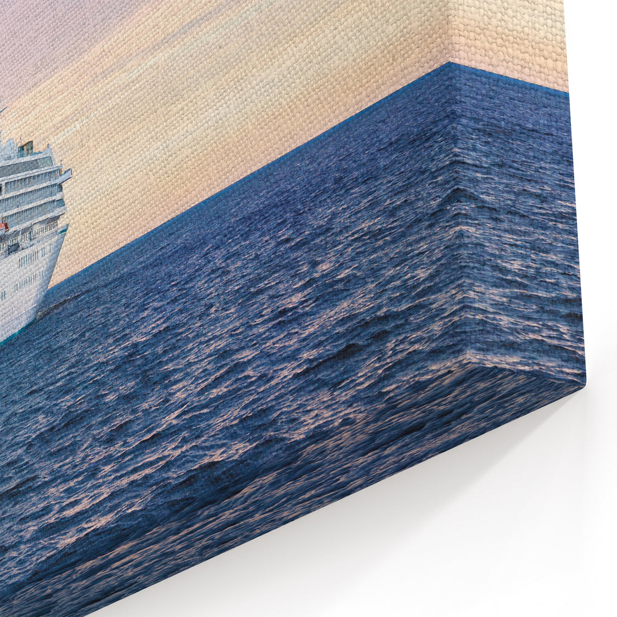 Sunset Cruise Ship Wall Art - Nautical Ocean Liner Decor