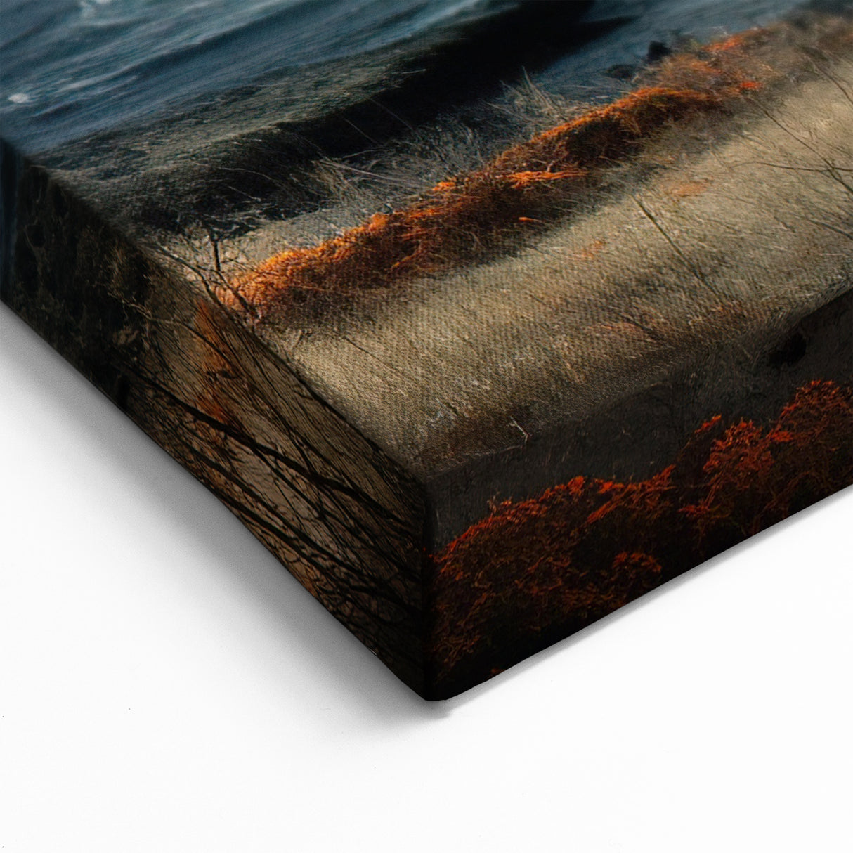 Moonlit Stormy Seascape - Dark Sky and Ocean Canvas Wall Art