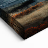 Moonlit Stormy Seascape - Dark Sky and Ocean Canvas Wall Art