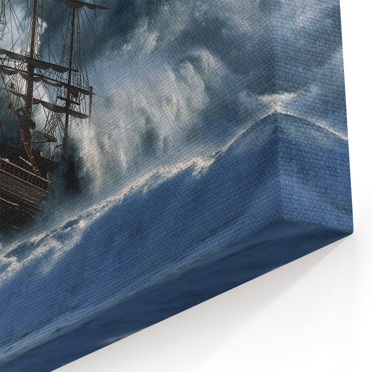 Stormy Seas Ship Wall Art - Dramatic Nautical Maritime Decor