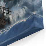Stormy Seas Ship Wall Art - Dramatic Nautical Maritime Decor