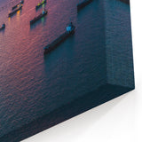 Sunset Harbor Ship Wall Art - Maritime Evening Nautical Decor