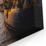 Sunset Harbor Ship Wall Art - Nautical Maritime Evening Decor