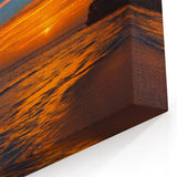 Tropical Sunset Skyscape Canvas Art – Vibrant Beach and Sky Wall Decor