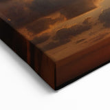 Golden Sunset Skyscape Canvas Art – Serene Sky and Cloud Wall Decor