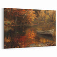 Autumn Rowboat Wall Art - Rustic Warmth for Cozy Spaces