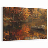Autumn Rowboat Wall Art - Rustic Warmth for Cozy Spaces
