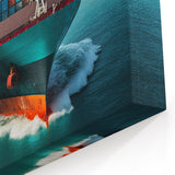 Majestic Container Ship Wall Art - Nautical Maritime Decor Canvas