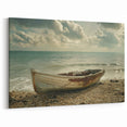 Weathered Rowboat Wall Art - Coastal Serenity Nautical Decor