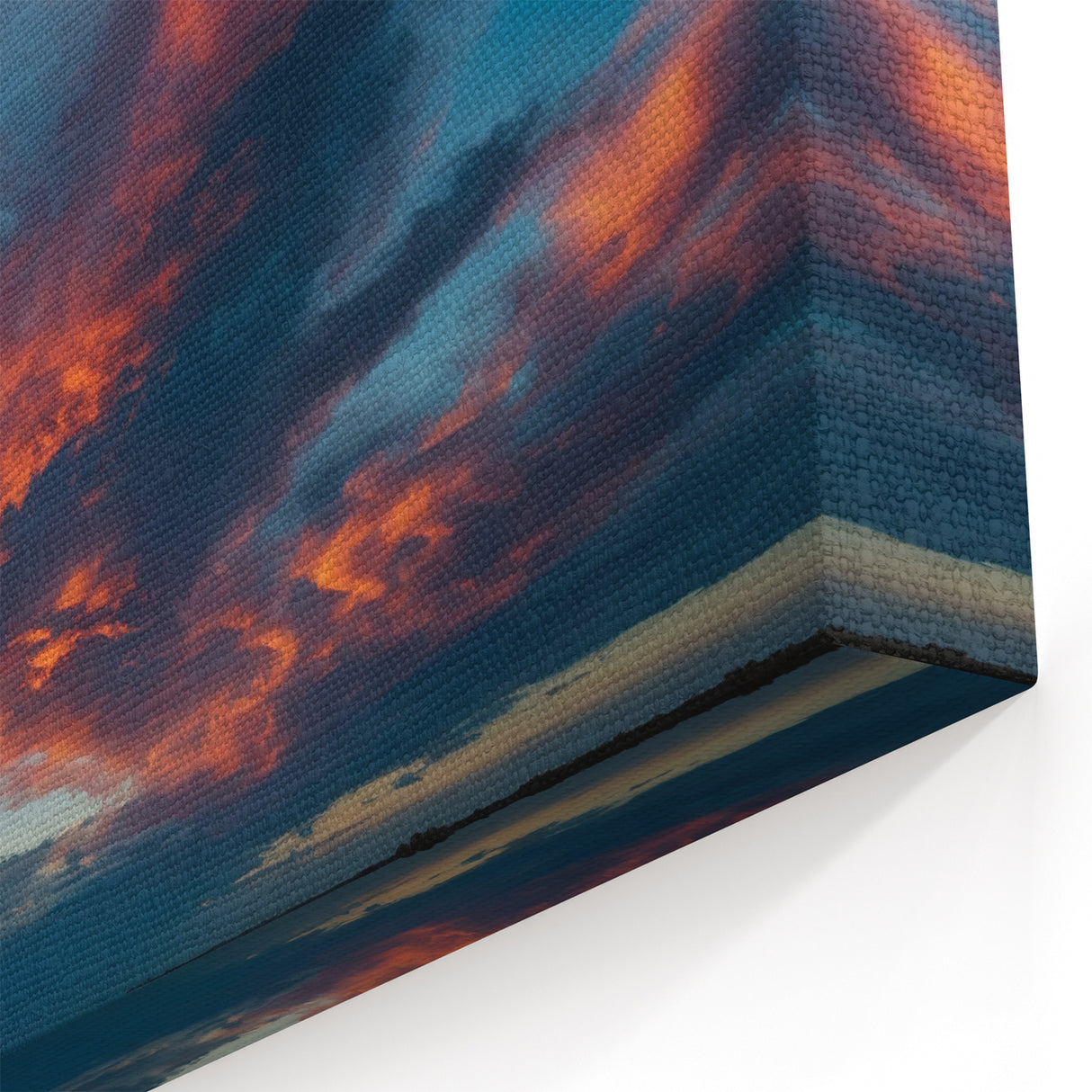 Fiery Sunset Skyscape Canvas Art – Dramatic Sky and Cloud Wall Decor