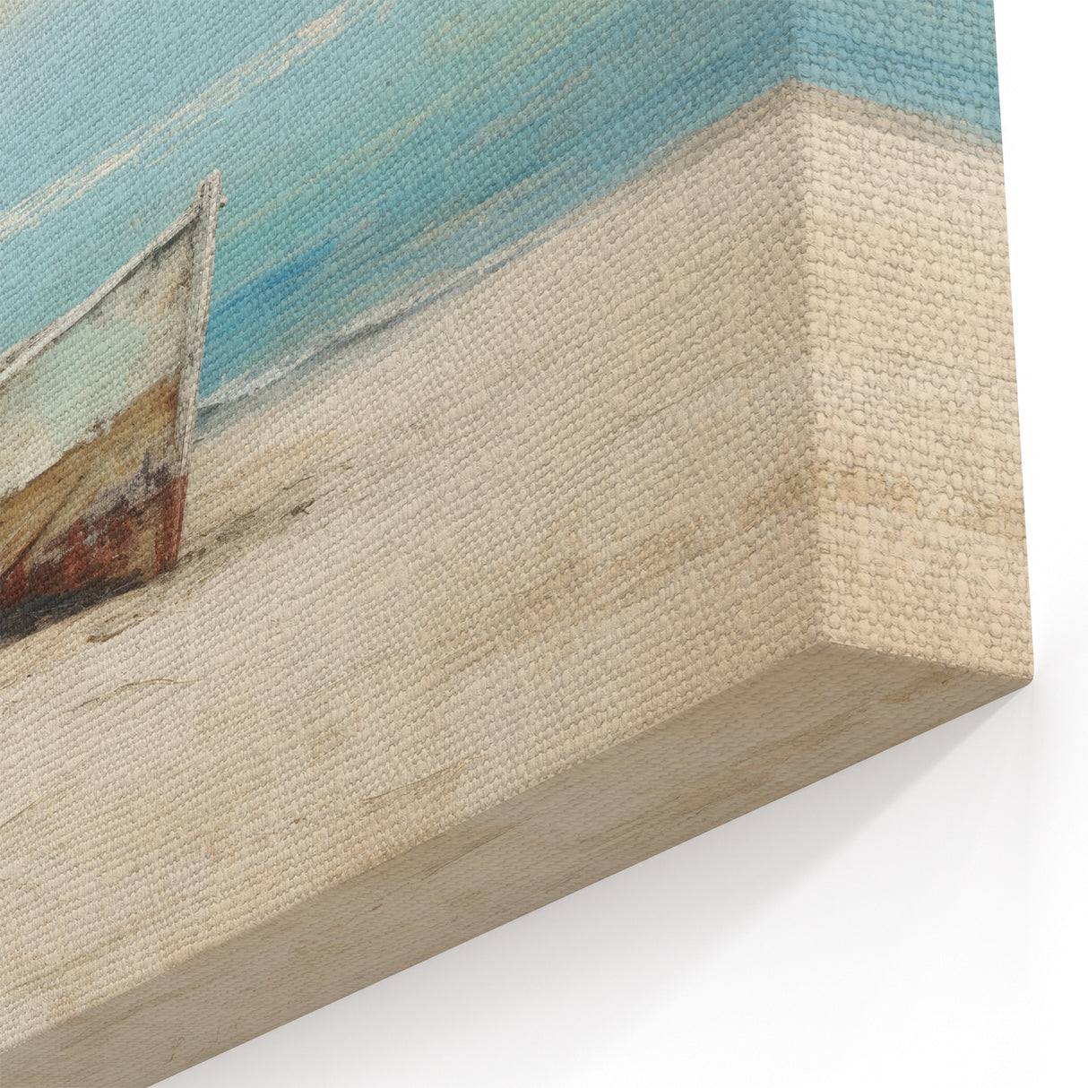 Tranquil Beach Rowboat Wall Art - Coastal Serenity Nautical Decor