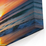 Serene Beach Sunset Skyscape Art – Peaceful Ocean and Sky Wall Decor