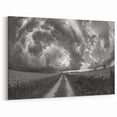 Dramatic Monochrome Skyscape Art – Bold Black and White Landscape Decor
