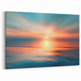 Tranquil Sunset Reflections Art – Serene Sky and Water Wall Decor