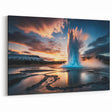 Majestic Geyser Sunset Art - Captivating Natural Landscape Wall Print