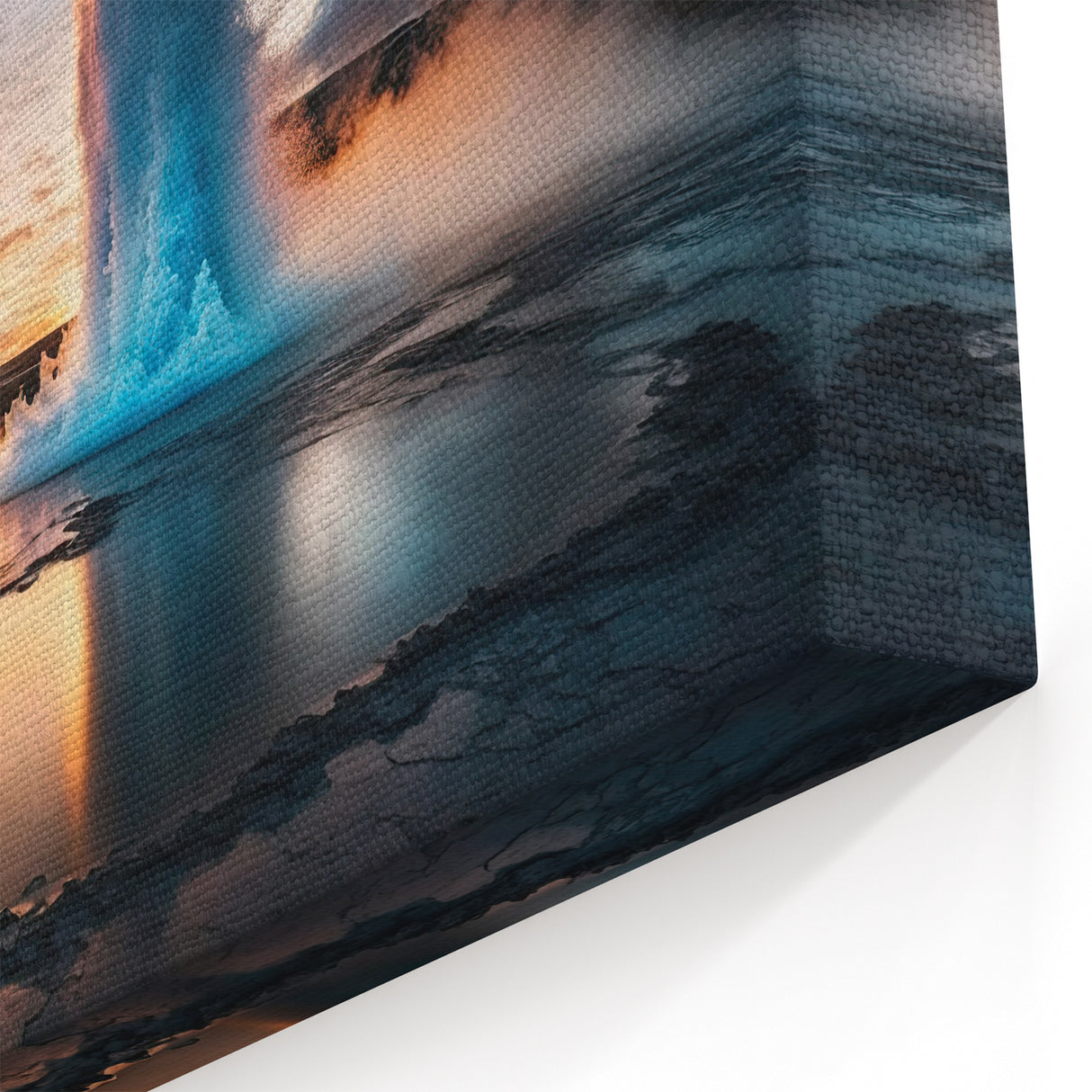 Majestic Geyser Sunset Art - Captivating Natural Landscape Wall Print
