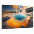 Vibrant Geyser Pool Art - Stunning Natural Landscape Canvas Print
