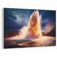 Explosive Geyser Eruption Art - Dramatic Natural Landscape Wall Print