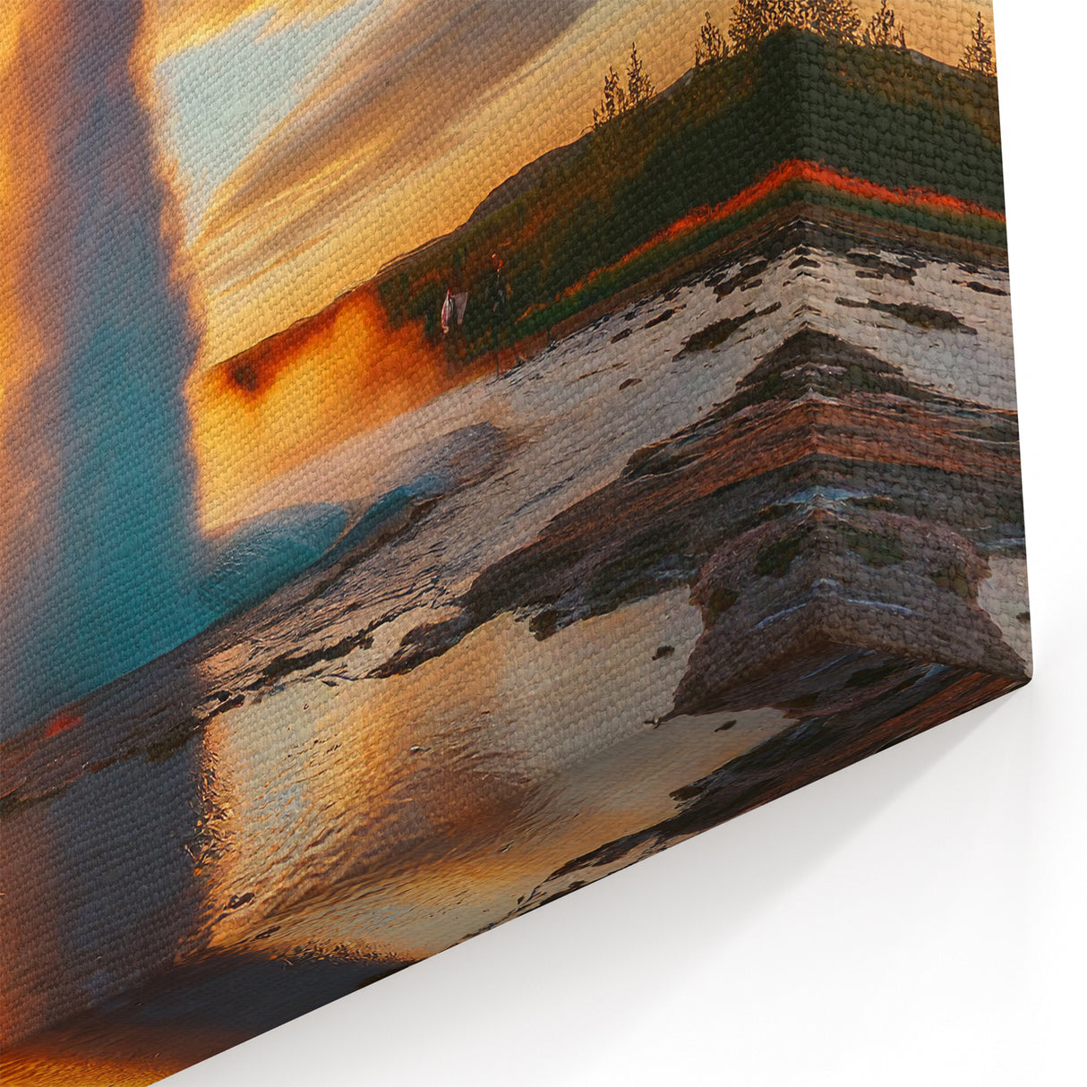 Stunning Geyser Wall Art - Vibrant Landscape Geyser Canvas Print Decor