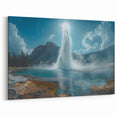 Majestic Geyser Wall Art - Dramatic Mountain Landscape Canvas Print