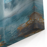 Majestic Geyser Wall Art - Dramatic Mountain Landscape Canvas Print