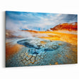 Dynamic Geyser Wall Art - Vibrant Cracked Earth Landscape Canvas Print