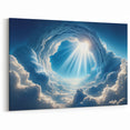 Celestial Cloudscape Art - Stunning Skyscape with Sun Rays Canvas Print