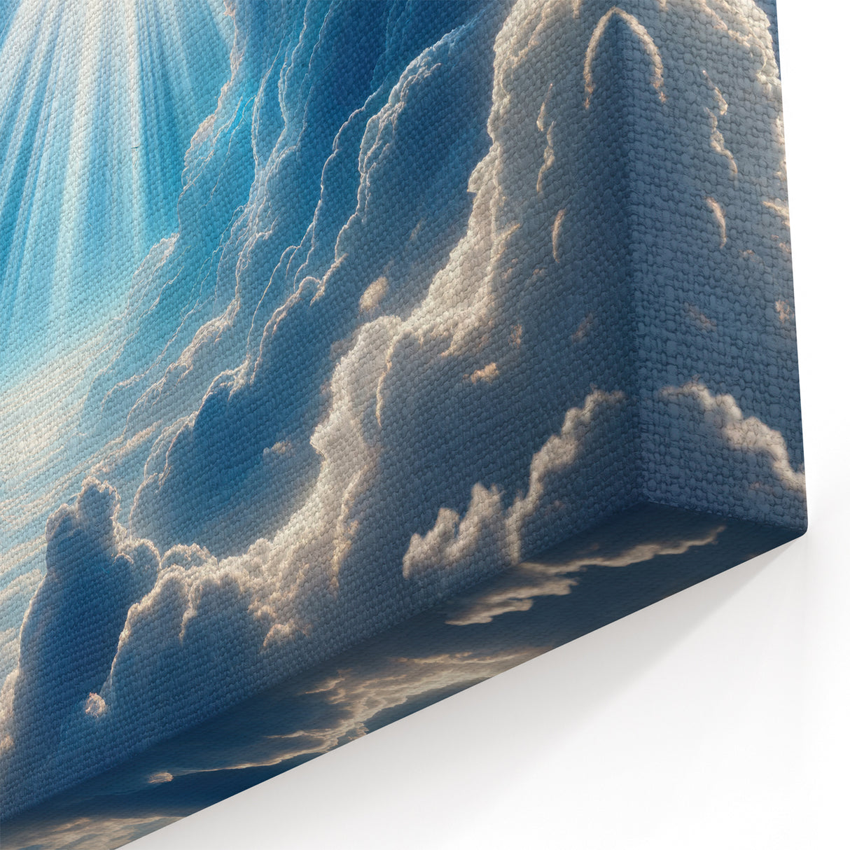 Celestial Cloudscape Art - Stunning Skyscape with Sun Rays Canvas Print