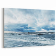 Ocean Breeze Skyscape Art - Serene Cloudy Sky and Sea Canvas Print