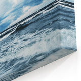Ocean Breeze Skyscape Art - Serene Cloudy Sky and Sea Canvas Print