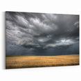 Stormy Skyscape Art - Dramatic Dark Clouds Over Golden Fields Canvas