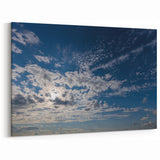 Blue Sky Cloudscape Art - Expansive Sky and Clouds Canvas Print Decor