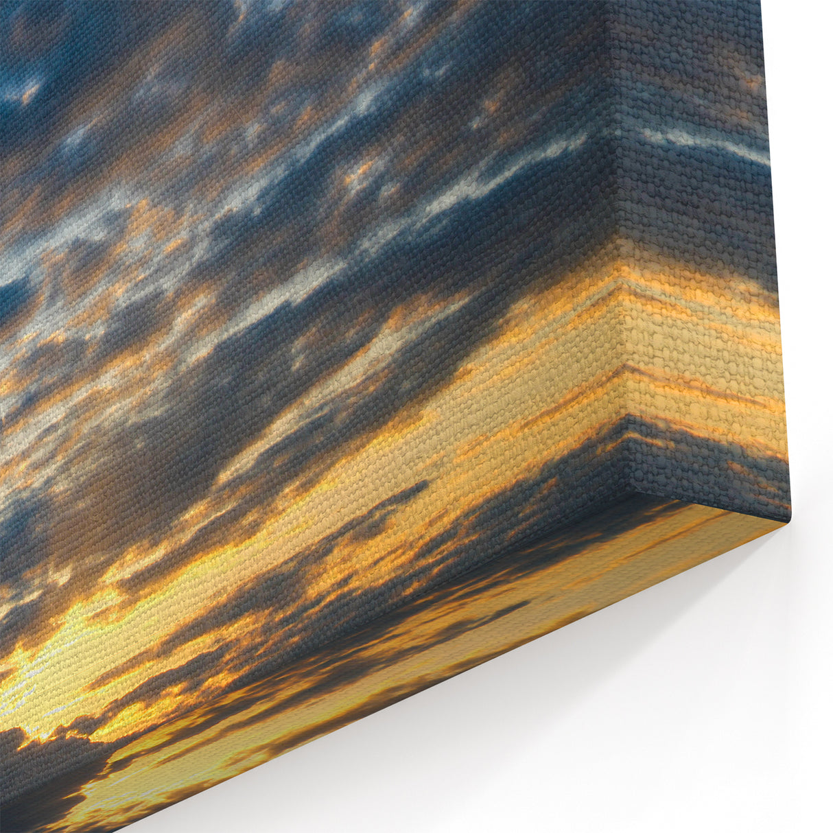Dark Cloud Skyscape Art - Dramatic Evening Sky with Sunset Canvas Print
