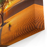 Solitary Tree in Algerian Desert - Stunning Sahara Sunset Wall Art