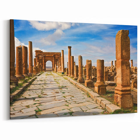 Ancient Roman Ruins of Algeria - Majestic Historical Wall Art Print