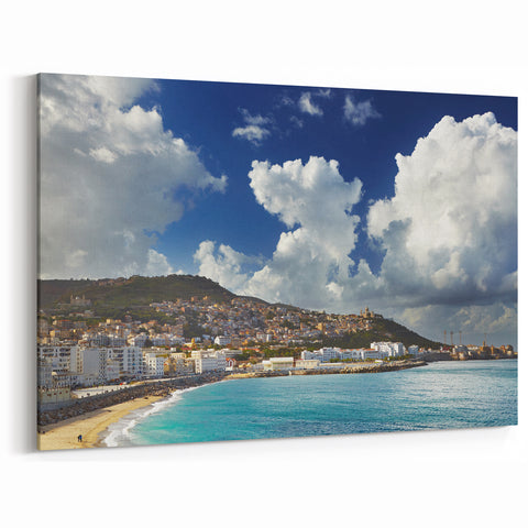 Coastal Beauty of Algeria - Serene City and Seascape Wall Art Print
