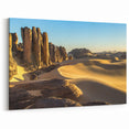 Golden Dunes of Algeria - Majestic Desert Rock Formations Wall Art