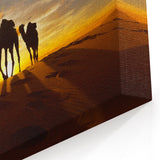 Camels at Sunset in Algeria - Captivating Sahara Desert Wall Art