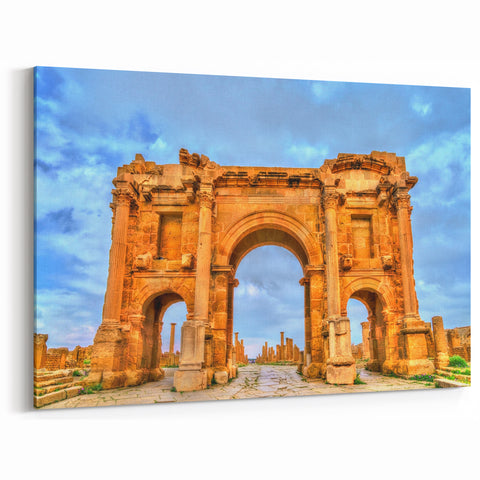 Algeria Wall Art - Ancient Roman Archway in Beautiful Detail