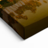 Algeria Wall Art - Stunning Sahara Sunset Reflection on Oasis Landscape