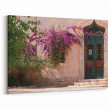 Algeria Scenery Art - Vibrant Bougainvillea Bloom on Traditional Facade
