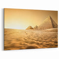 Golden Desert Pyramids Wall Art - Ancient Egypt Canvas Prints